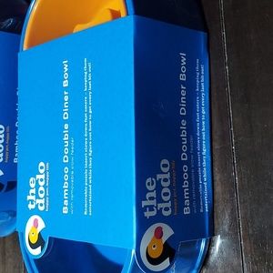 💙2/$25 or 4/$40 The Dodo Bamboo Double Diner Bowl w Removable Slow Feede